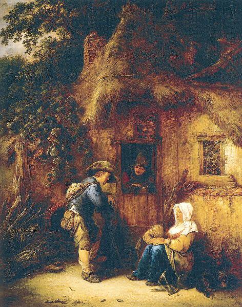 Ostade, Isaack Jansz. van Traveller at a Cottage Door china oil painting image